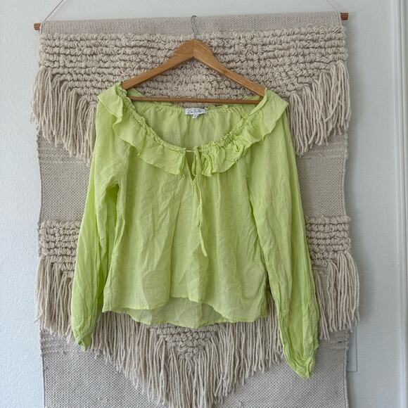 Love Whit Citron Ruffle Blouse - Picture 1 of 6